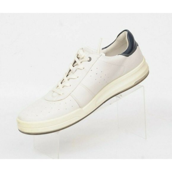 Ecco Beige Leather Perforated Toe Comfort Sneaker Shoe Mens 46 US 12-12.5 Casual - Picture 2 of 12